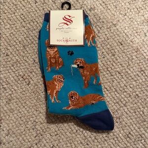Blue Dog Pattern Socks